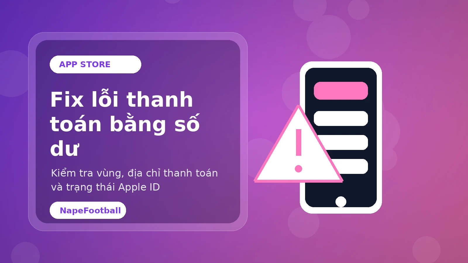 Thanh toán bằng số dư App Store