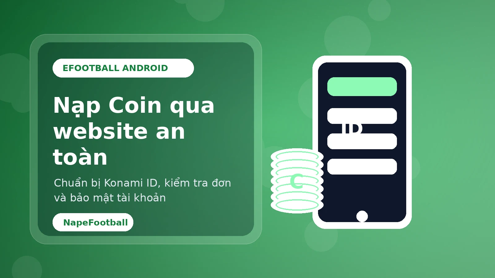 Hướng dẫn nạp Coin eFootball Android