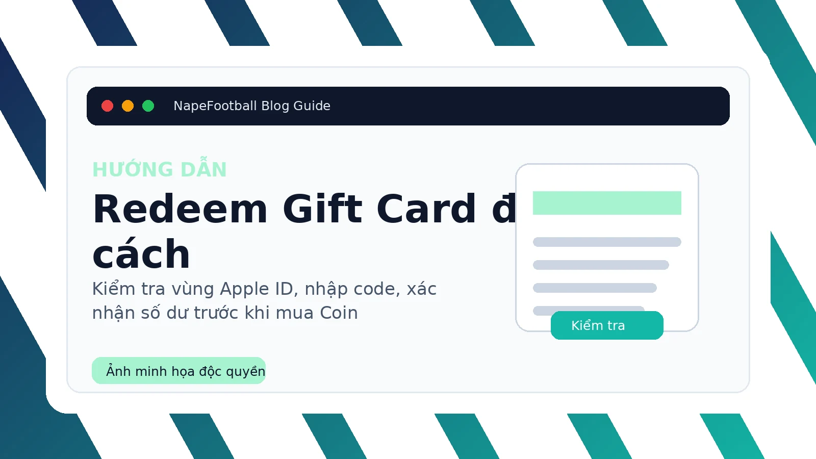Các bước redeem iTunes Gift Card và mua Coin eFootball