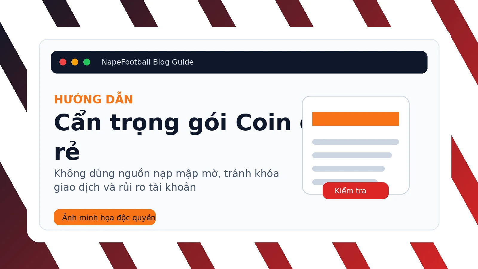 Lưu ý khi nạp Coin eFootball từ nguồn không rõ ràng