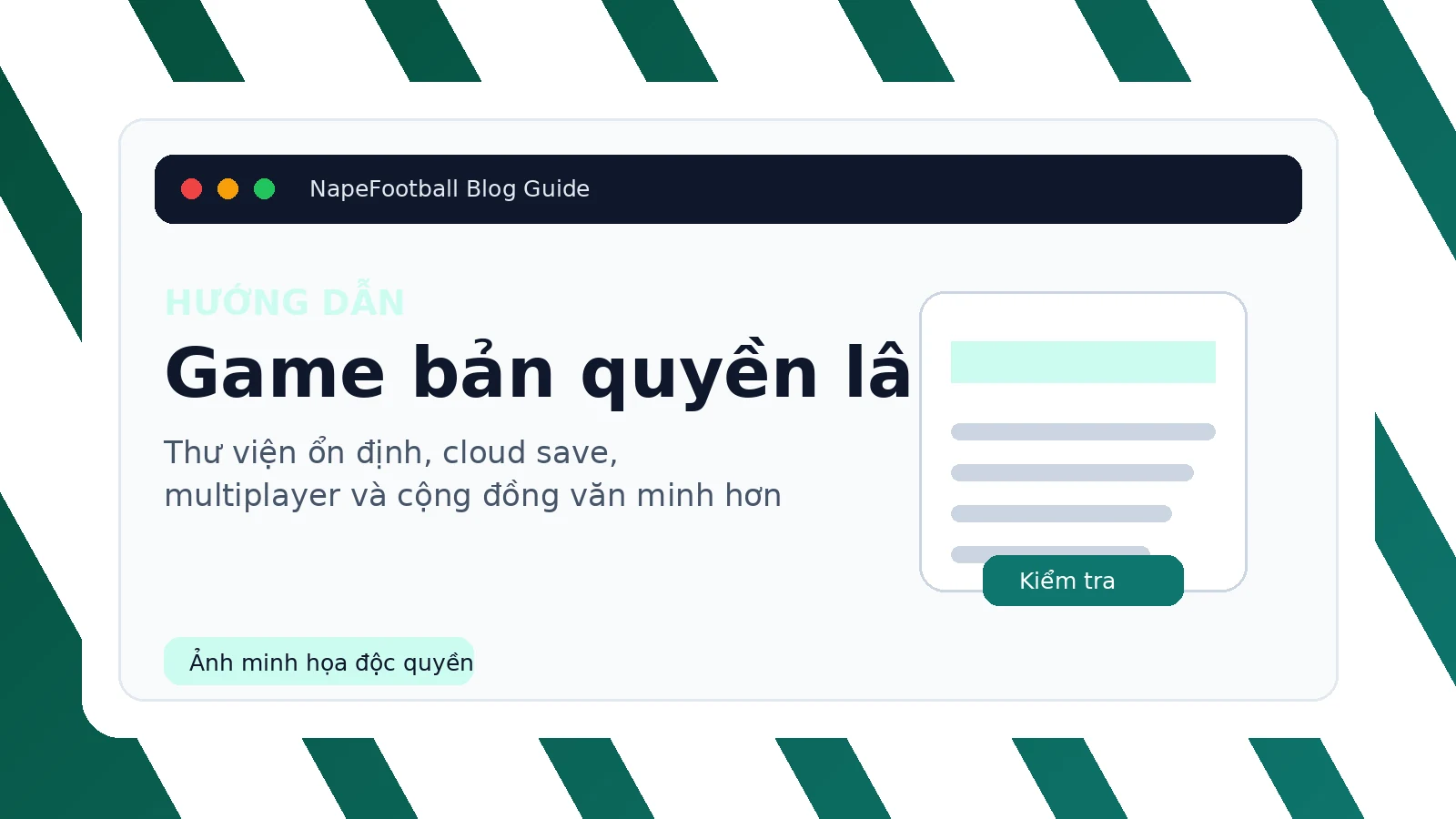 Minh họa cộng đồng game bản quyền và thư viện game ổn định